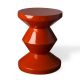 Tabouret table d'appoint rouge corail ZIG ZAG Pols Potten