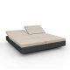 Daybed chassis anthracite, dossiers inclinables Nautical beige VELA Vondom