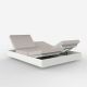 Daybed chassis blanc, dossiers inclinables Nautical beige VELA Vondom