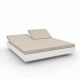 Daybed chassis blanc, dossiers inclinables Nautical beige VELA Vondom