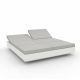 Daybed chassis blanc, dossiers inclinables Nautical ecru VELA Vondom