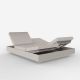 Daybed chassis écru, dossiers inclinables Nautical beige VELA Vondom