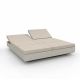 Daybed chassis écru, dossiers inclinables Nautical beige VELA Vondom
