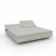Daybed chassis écru, dossiers inclinables Nautical écru VELA Vondom