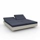 Daybed chassis écru, dossiers inclinables Nautical navy VELA Vondom