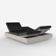 Daybed chassis écru, dossiers inclinables Nautical noir VELA Vondom