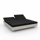 Daybed chassis écru, dossiers inclinables Nautical noir VELA Vondom