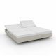 Daybed chassis écru, dossiers inclinables Crevin blanc VELA Vondom
