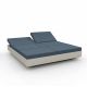Daybed chassis écru, dossiers inclinables Crevin navy VELA Vondom