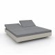 Daybed chassis écru, dossiers inclinables Crevin steel VELA Vondom