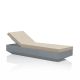 Bain de soleil VELA Vondom, chassis acier et matelas Nautical beige