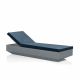 Bain de soleil VELA Vondom, chassis acier et matelas Crevin navy