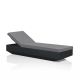 Bain de soleil VELA Vondom, chassis anthracite et matelas Nautical acier