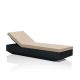 Bain de soleil VELA Vondom, chassis anthracite et matelas Nautical beige