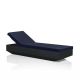 Bain de soleil VELA Vondom, chassis anthracite et matelas Nautical navy