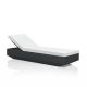 Bain de soleil VELA Vondom, chassis anthracite et matelas Crevin blanc