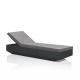 Bain de soleil VELA Vondom, chassis anthracite et matelas Crevin steel