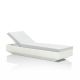 Bain de soleil VELA Vondom, chassis blanc et matelas Crevin blanc