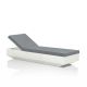 Bain de soleil VELA Vondom, chassis blanc et matelas Nautical acier