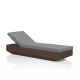 Bain de soleil VELA Vondom, chassis bronze et matelas Nautical acier