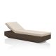 Bain de soleil VELA Vondom, chassis bronze et matelas Nautical beige