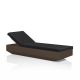 Bain de soleil VELA Vondom, chassis bronze et matelas Nautical noir