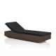 Bain de soleil VELA Vondom, chassis bronze et matelas Nautical noir