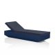 Bain de soleil VELA Vondom, chassis bleu marine et matelas Nautical navy