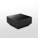 Table basse 60 x 60 VELA Vondom, coloris anthracite et plateau verre noir