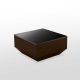 Table basse 60 x 60 VELA Vondom, coloris bronze et plateau verre noir