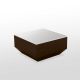 Table basse 60 x 60 VELA Vondom, coloris bronze et plateau verre blanc