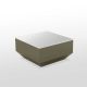 Table basse 60 x 60 VELA Vondom, coloris kaki et plateau verre blanc