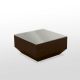 Table basse 60 x 60 VELA Vondom, coloris bronze et plateau verre incolore