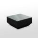 Table basse 60 x 60 VELA Vondom, coloris noir et plateau verre incolore