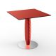 Table bistrot carrée outdoor rouge VASES Vondom