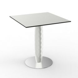 Table bistrot carrée outdoor blanc VASES Vondom