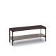 Meuble TV EXO 140 cm  Kendo, plateau chêne toasté et tablette taupe
