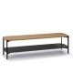 Meuble TV EXO 180 cm  Kendo, plateau chêne naturel et tablette graphite