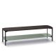 Meuble TV EXO 180 cm  Kendo, plateau chêne toasté et tablette menthe