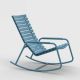 Rocking chair outdoor bleu ciel RECLIPS Houe, accoudoirs aluminium