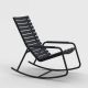 Rocking chair outdoor noir RECLIPS Houe, accoudoirs aluminium