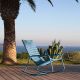 Rocking chair outdoor bleu ciel RECLIPS  Houe, accoudoirs aluminium