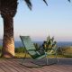 Rocking chair outdoor vert olive RECLIPS Houe, accoudoirs aluminium