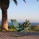 Rocking chair outdoor vert olive RECLIPS Houe, accoudoirs aluminium