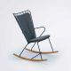 Rocking chair outdoor bleu nuit PAON Houe avec coussin d'assise et dossier