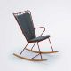 Rocking chair outdoor paprika PAON Houe avec coussin d'assise et dossier