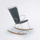 Rocking chair outdoor taupe PAON Houe avec coussin d'assise et dossier