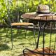 Table de jardin CIRCUM Houe, plateau bambou