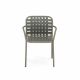 Fauteuil empilable YARD Emu chassis gris 37 et sangle gris vert 64