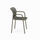 Fauteuil empilable YARD Emu chassis gris 37 et sangle gris vert 64